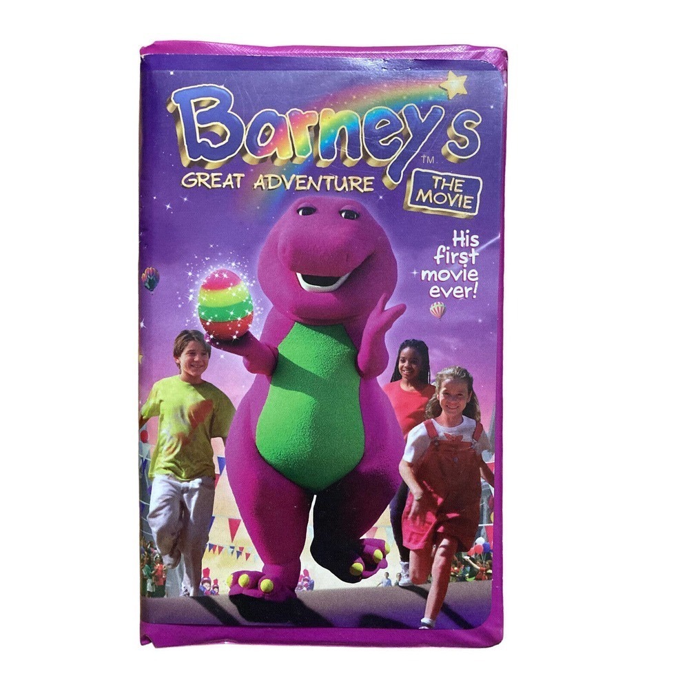 Barney’s Great Adventure Movie VHS Video Tape Sing Along VTG Clamshell Case